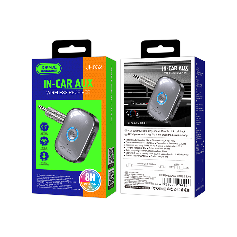 Jokade FM Transmitter Bluetooth JH032, Black - Image 3