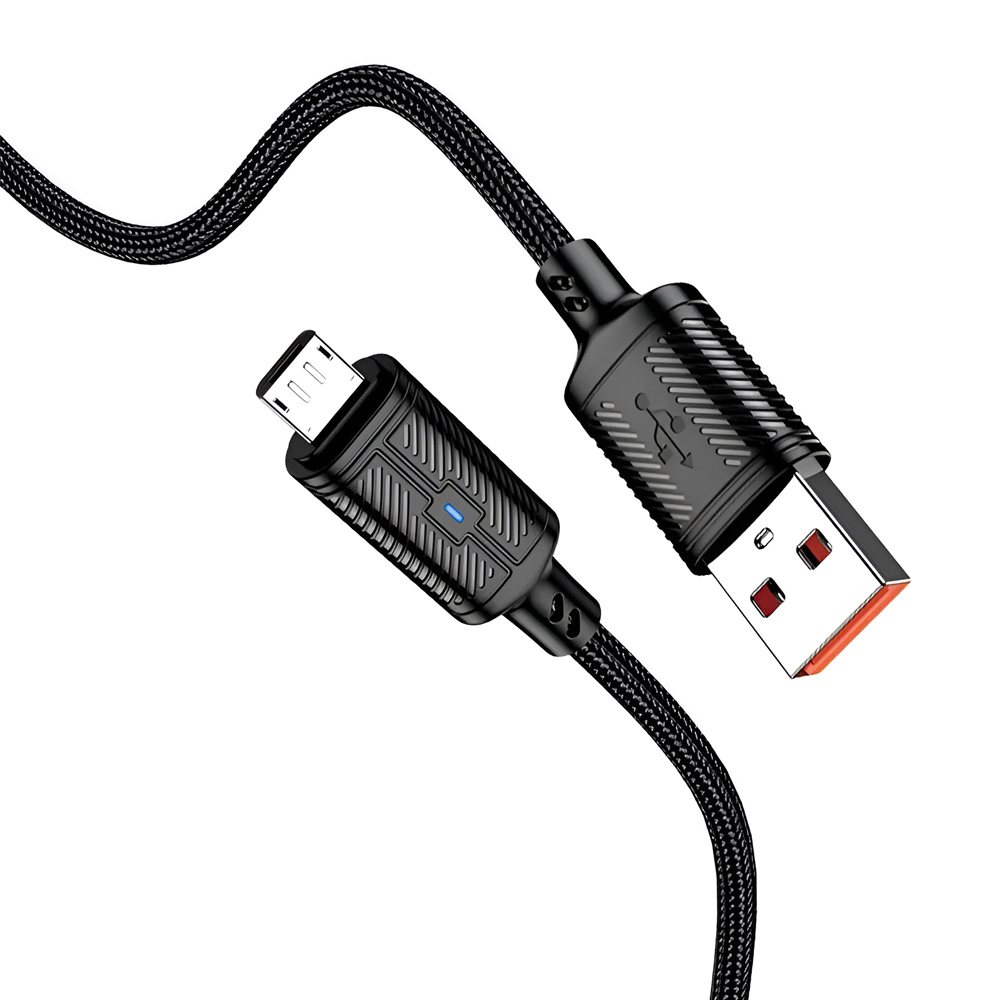 Jokade Cable USB to Micro-USB 3A 1.2m Intelligent Power-off JA049, Black - Image 2