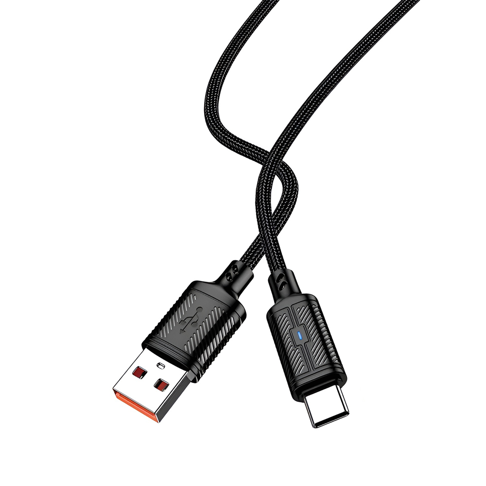 Jokade Cable USB to Type- C 3A 1.2m Intelligent Power-off JA049, Black - Image 3