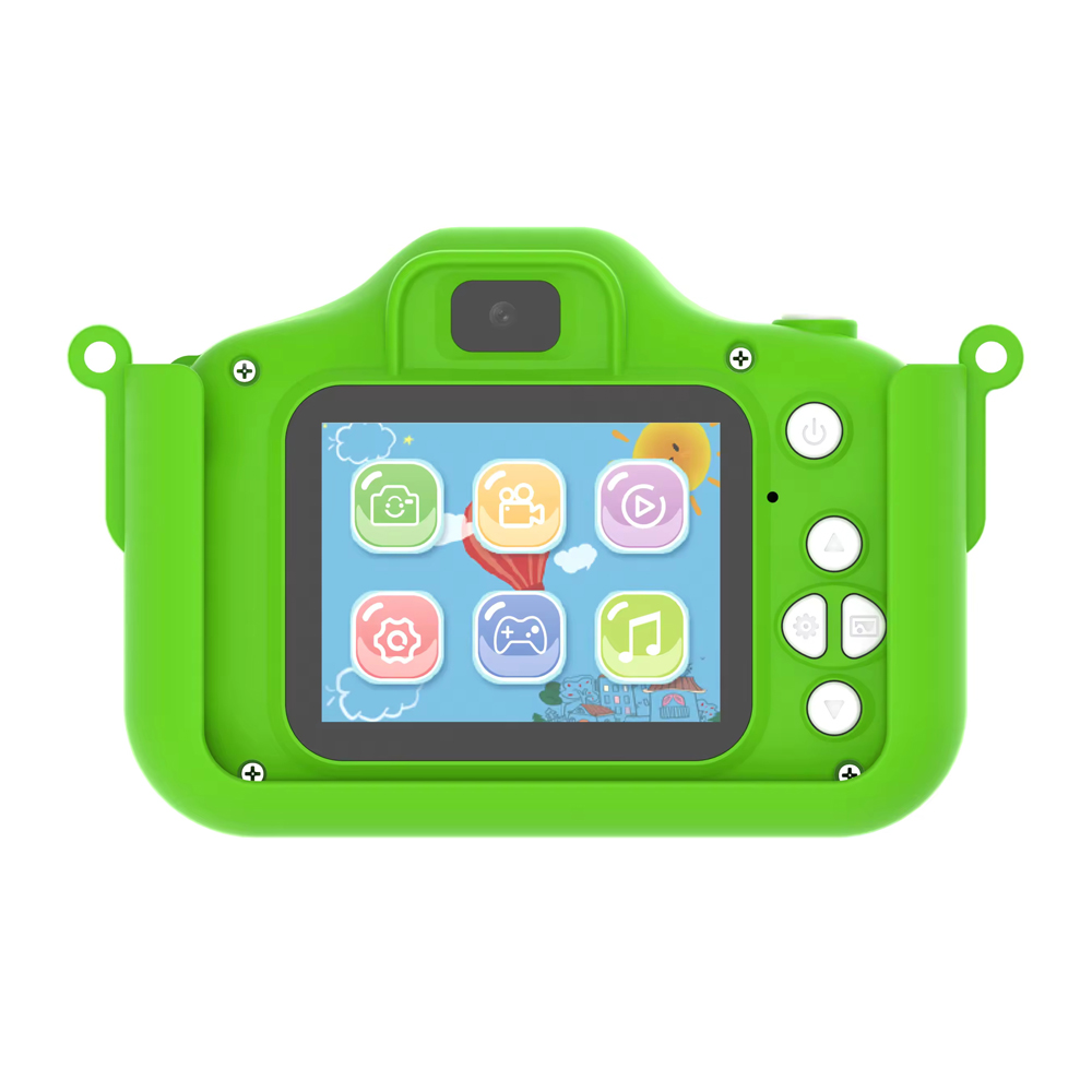 Digital Kids Camera Crocodile with microSD, Green - Image 2