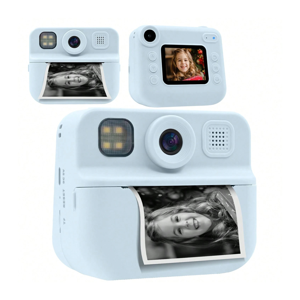 EYESUN Instant Kids Camera with Printing Paper Rolls 030D, Blue - Image 3
