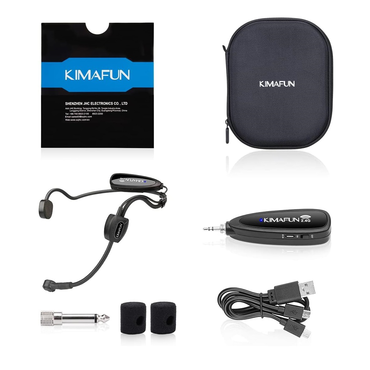 Kimafun Wireless Microphone 2.4GHz KM-G100-1, Black - Image 2