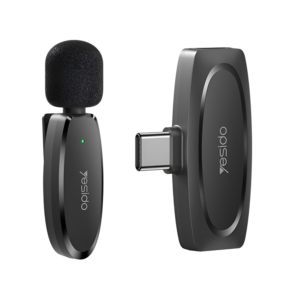 Yesido Digital Single Wireless Microphone (Type-C) KR11, Black
