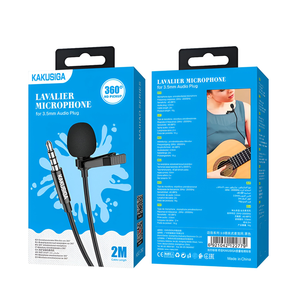 Ksiga Wired Lavalier KSC-762 3.5mm 2M, Black - Image 3