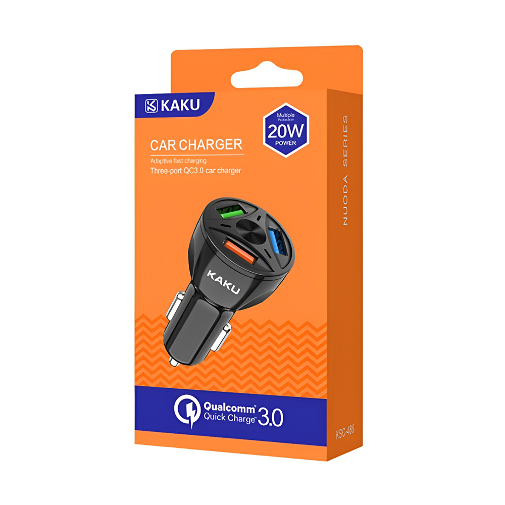 Ksiga Car Charger QC3 20W KSC-486 Nuoda, Black (Damaged Boxes) - Image 3