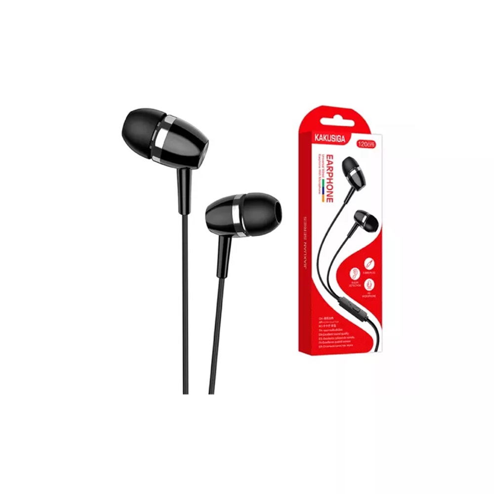 Ksiga Earphones 3.5mm with Mic Jiaxuan KSC-659, Black - Image 2