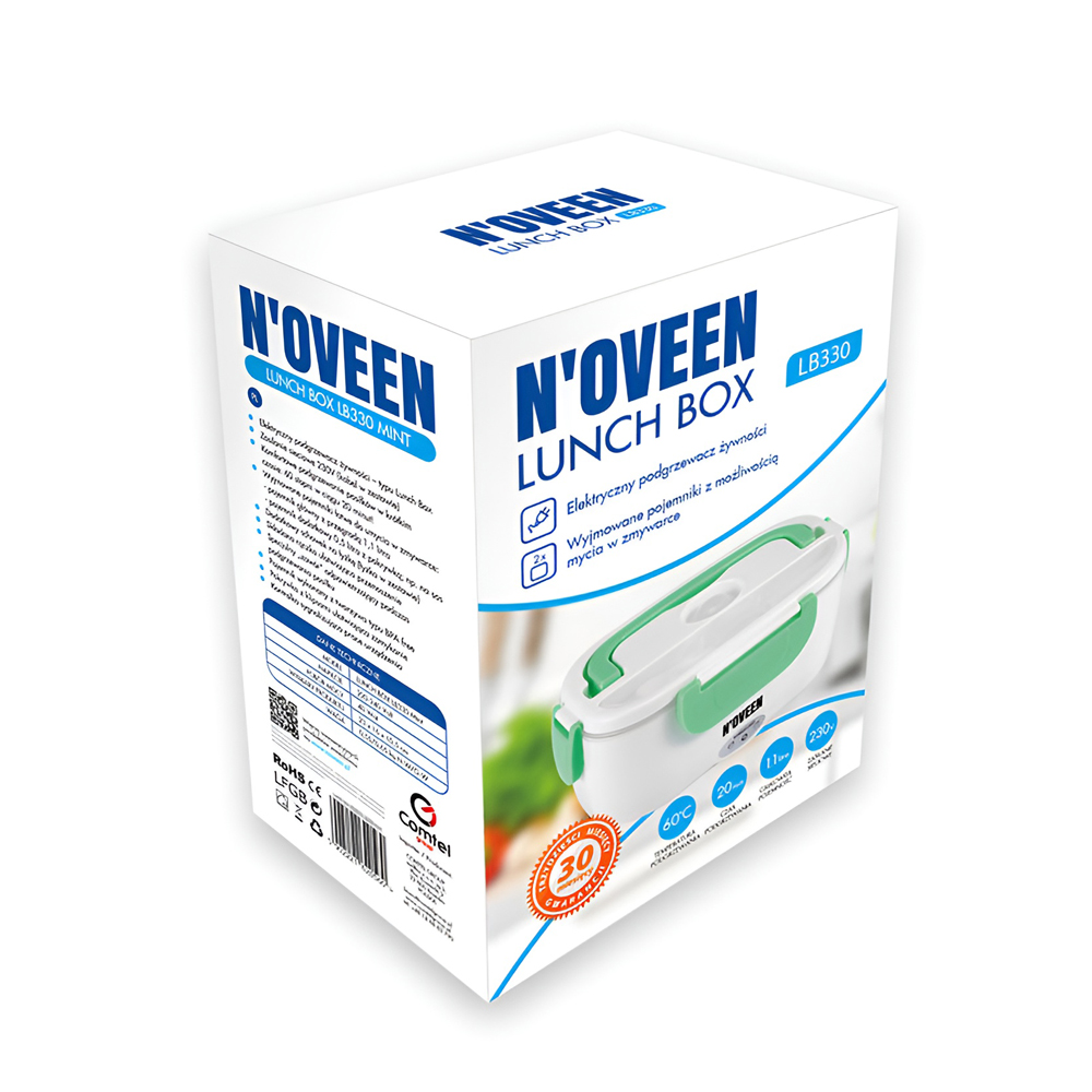 NOVEEN Lunch Box LB330 220-240 Volt,23x16x10,5 cm,INOX interior,Power 40 W Mint - Image 3