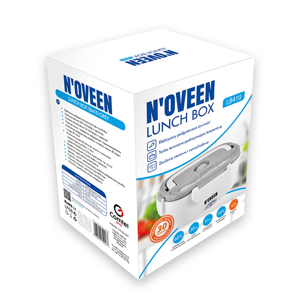 NOVEEN Lunch Box LB410 12/220-240 Volt,23x16x10,5 cm,INOX interior,Power 40 W Grey - Image 3