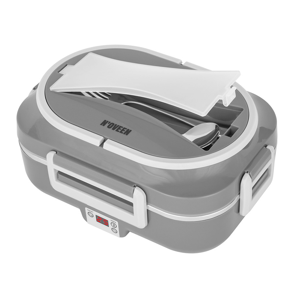 NOVEEN Lunch Box LB640 12/24/220-240 Volt,24x18,5x11 cm,INOX interior,Power 60 W Dark Grey - Image 3