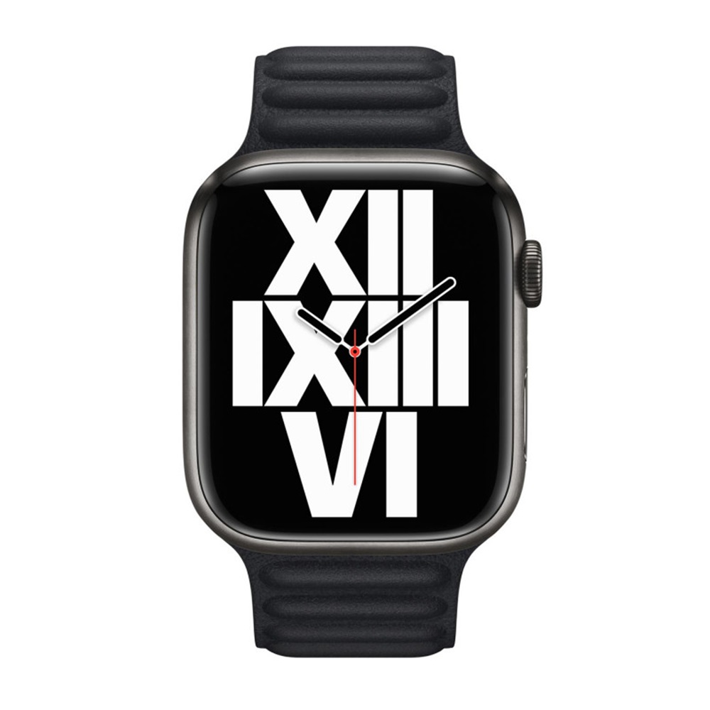 Leather Apple Watch Strap 38/40/41mm M/L Black - Image 2