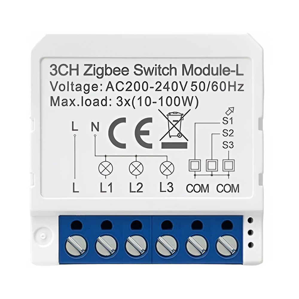 Avatto Smart Light Switch 3 Gang 100W Zigbee (No Neutral Wire)