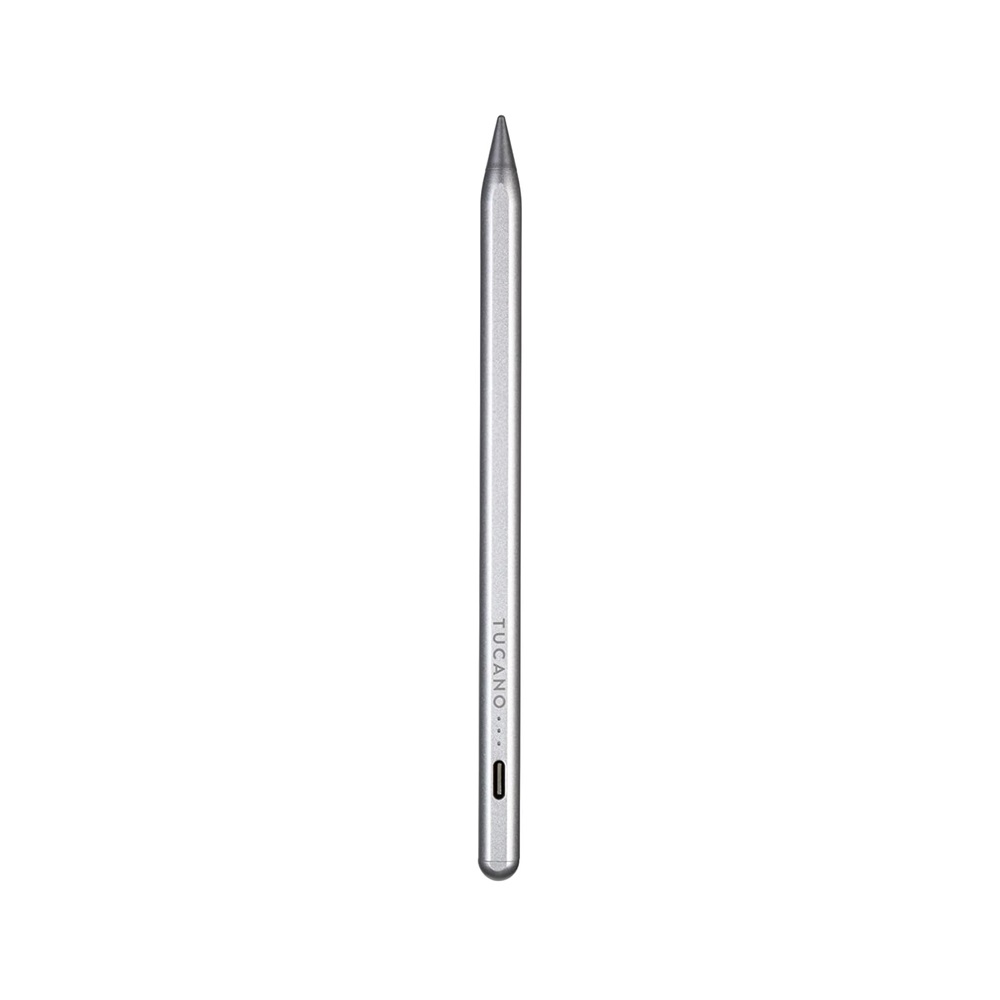 Tucano Stylus Pen Active Magnetic for iPad 7/8/9/10th gen | Air 10.9 4/5th gen | Pro 11 3/4th gen | Pro 12.9 5/6th gen | iPad Mini, Silver