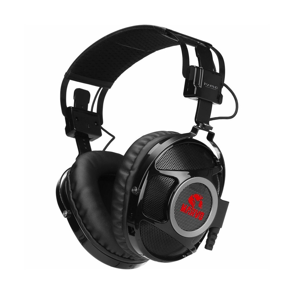 Marvo Headset Wired Gaming HG9053, USB 7.1, Red Backlight - Image 3