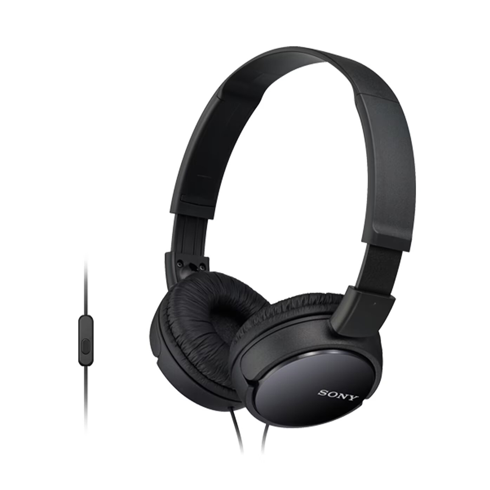 SONY On-Ear Headphones with MIC 3.5mm MDR-ZX110AP, Black - Image 2