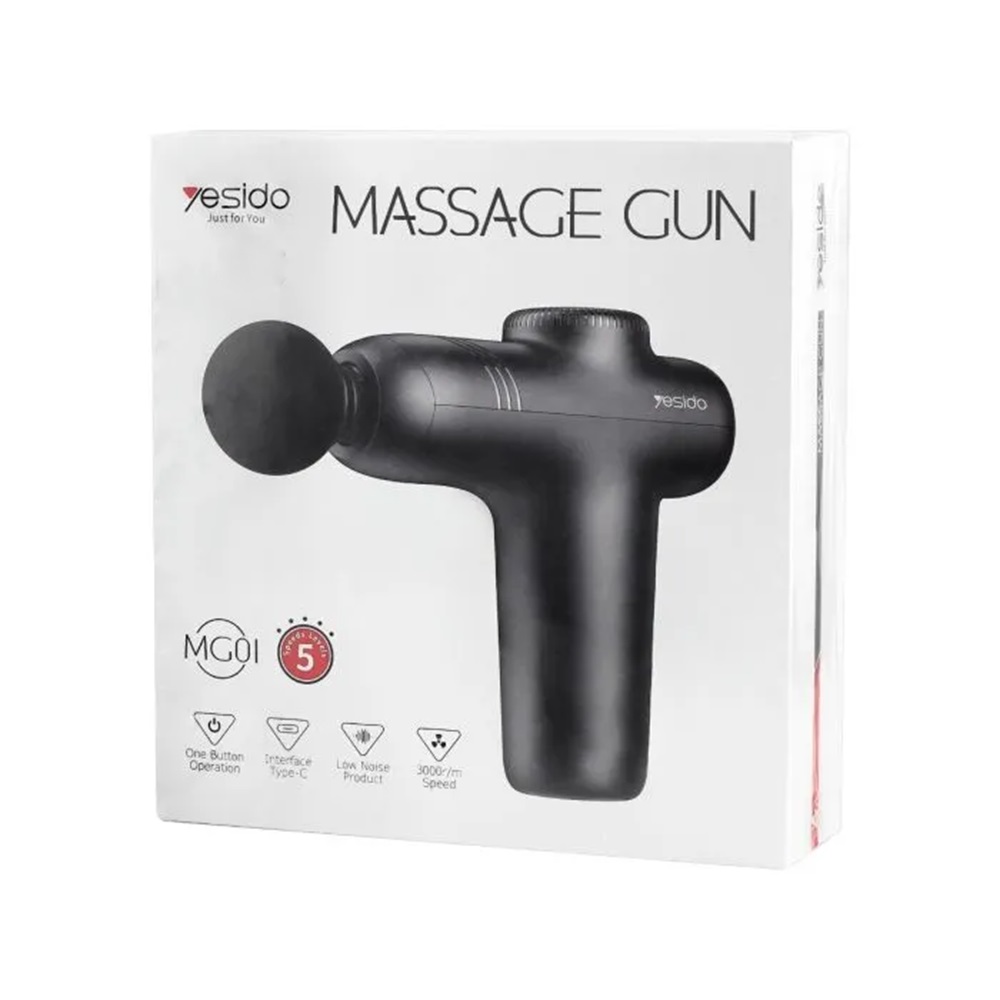 Yesido Head And Shoulder Massager Gun MG01, Black - Image 3