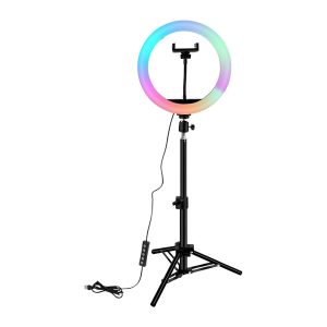 Selfie Ring RGB Light 16" MJ38 with Tripod 2.1m, Bag and Remote Control (Damaged Box)