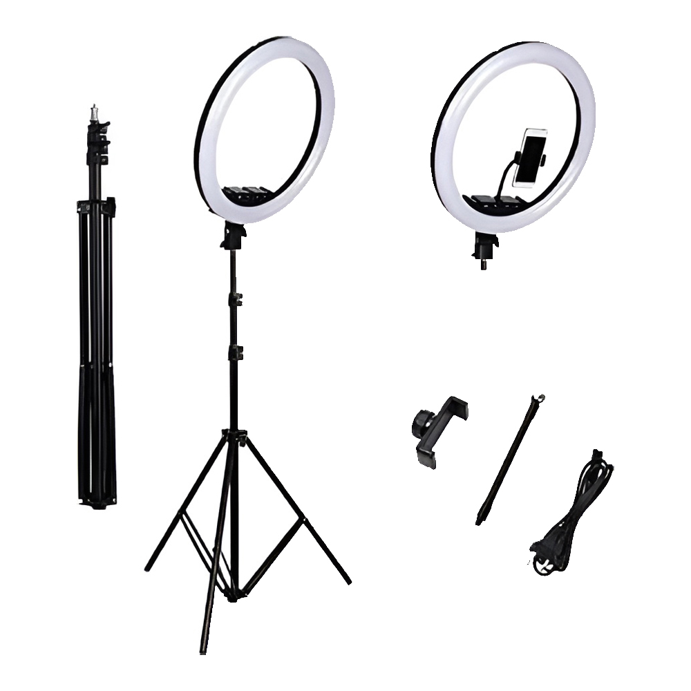 Selfie Ring RGB Light 16" MJ38 with Tripod 2.1m, Bag and Remote Control (Damaged Box) - Image 2