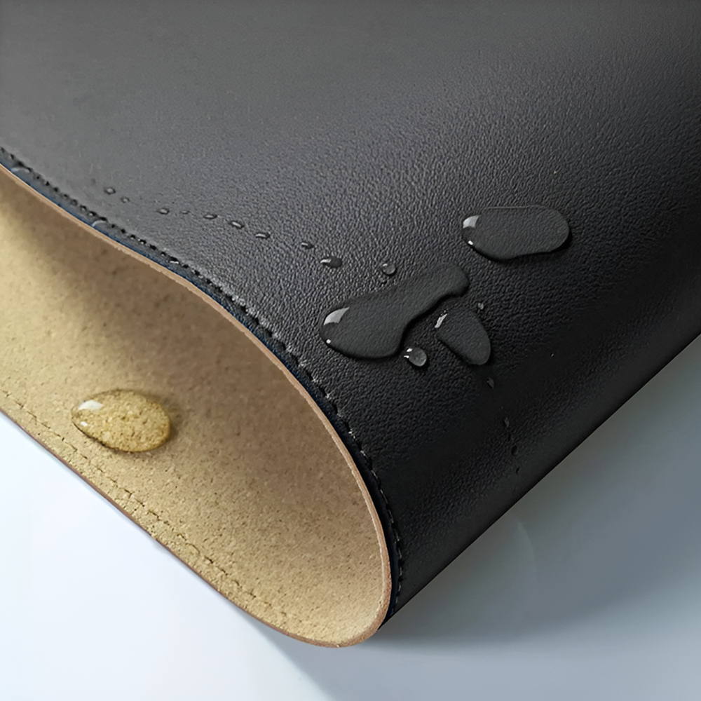 MIIIW Mouse Pad Monochrome leather Size XL (900 x 400 x 2 mm), Black - Image 2