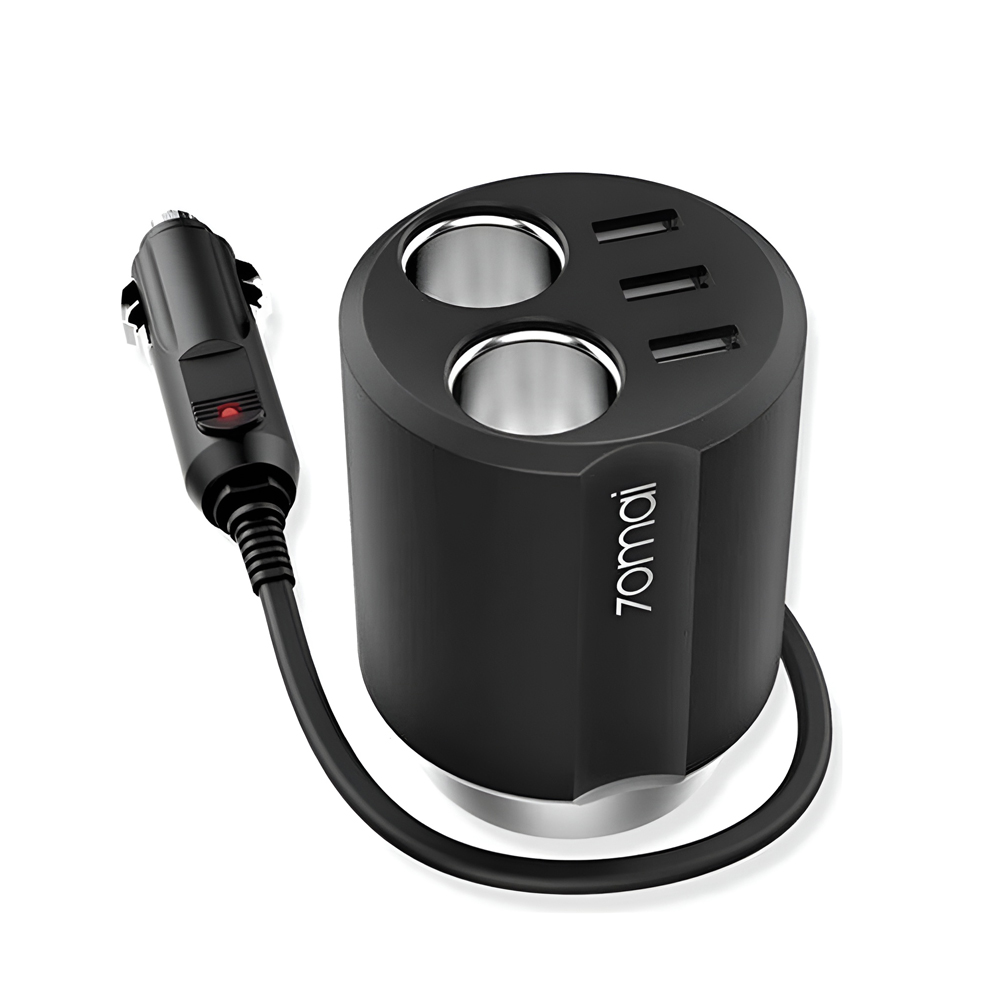 70Mai Car Charger 3xUSB 6A Cigarette Lighter Socket Pro, Black