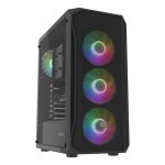 Fury Case Shobo SH4F RGB Midi Tower Window, Black