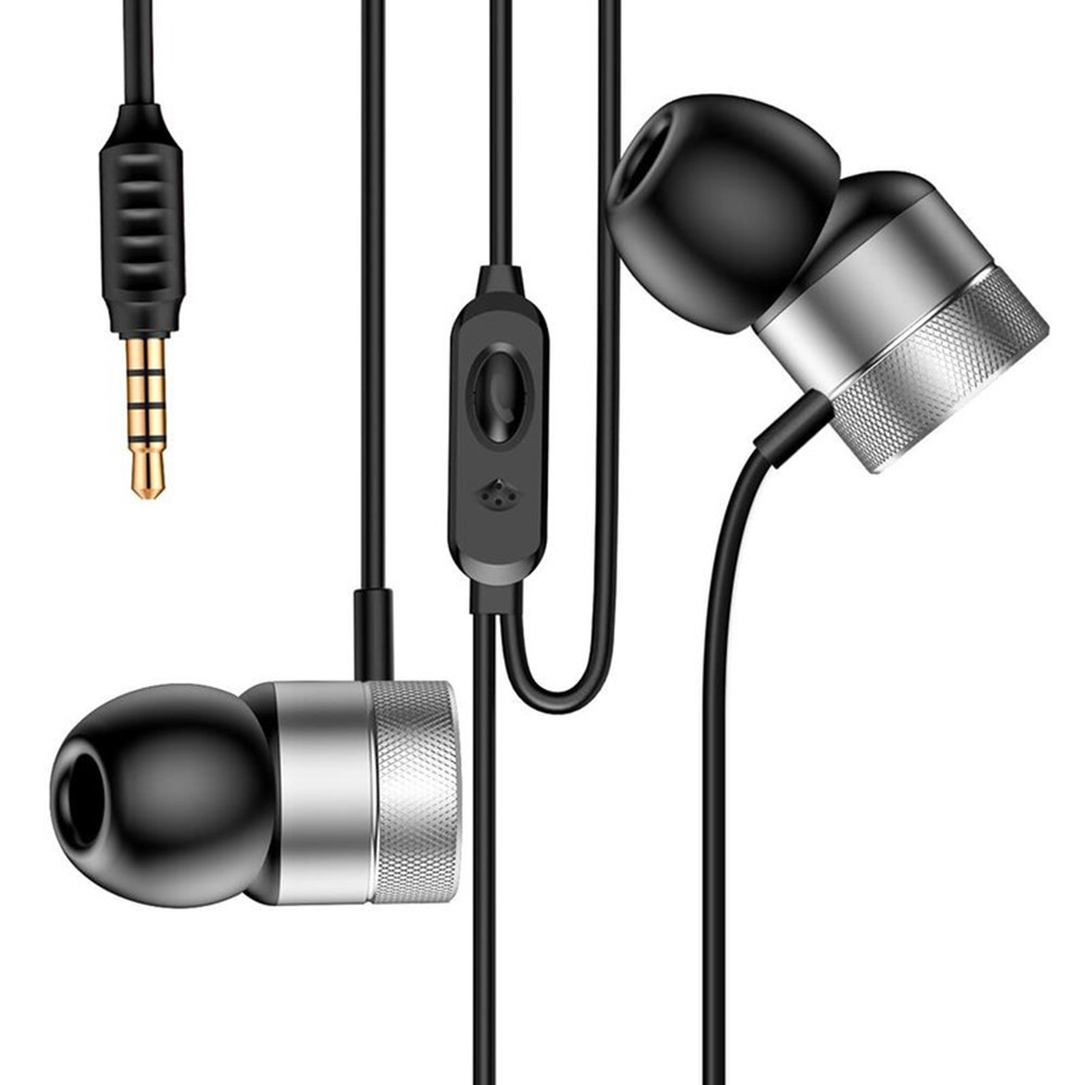 Baseus In-Ear Earphones Encok 3.5mm with Mic H04, Silver - Image 2