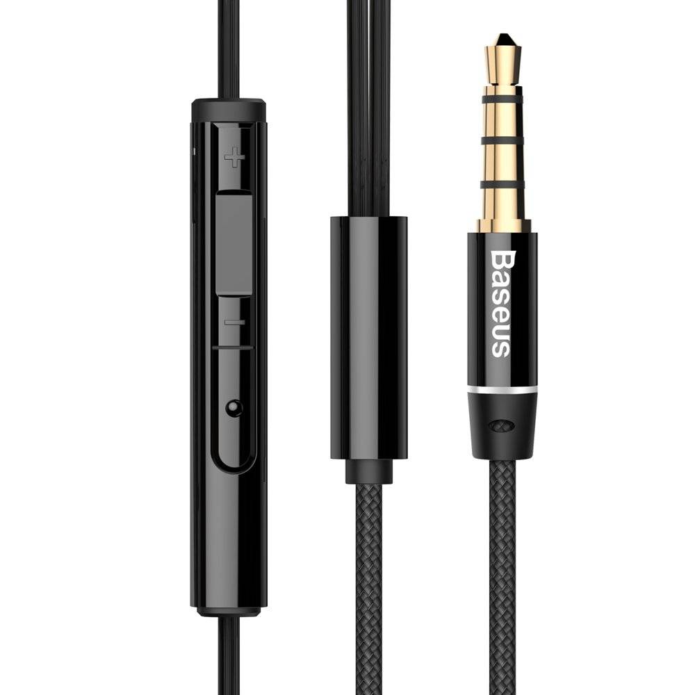Baseus Half In-Ear Earphones Encok 3.5mm with Mic H06, Black - Image 3