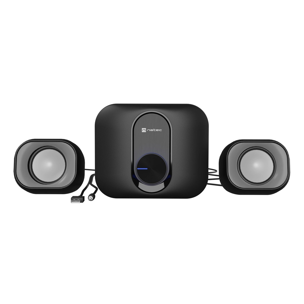 Natec Speaker PUG, 2.1, 11W, USB and 3.5mm, Black - Image 2