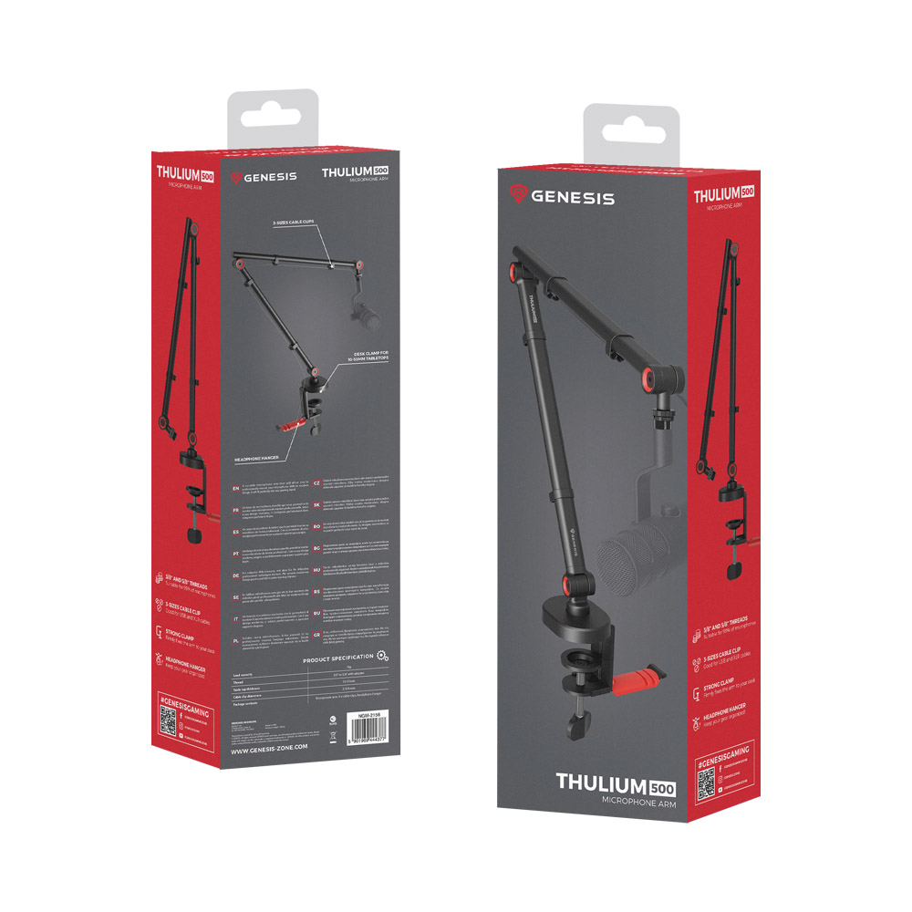 Genesis Microphone Arm Thulium 500 with Headphone Holder - Image 4