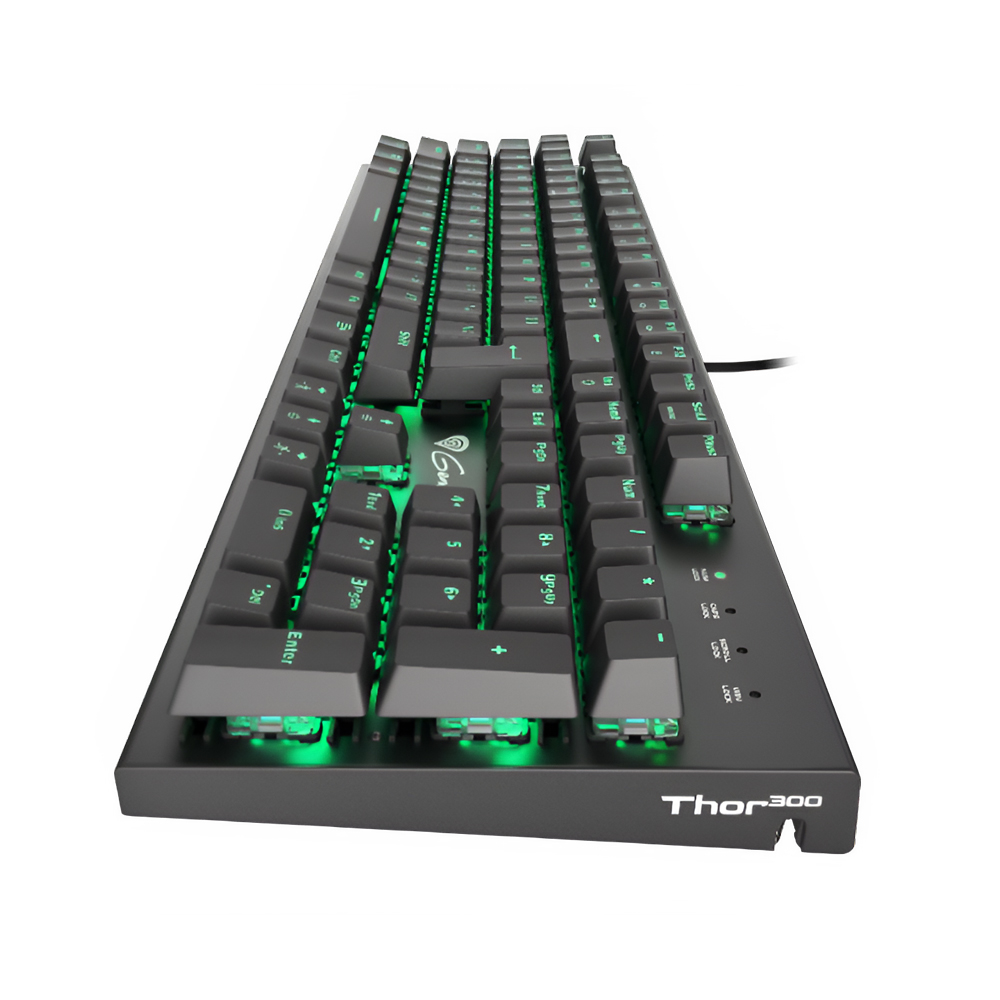Genesis Mechanical Keyboard Thor 300, US Layout, Green Backlight, Blue Outemu Switch - Image 3