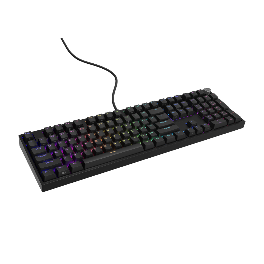 Genesis Mechanical Keyboard Thor 404 US Layout RGB Backlight Mechanical Black Gateron Yellow Pro - Image 2