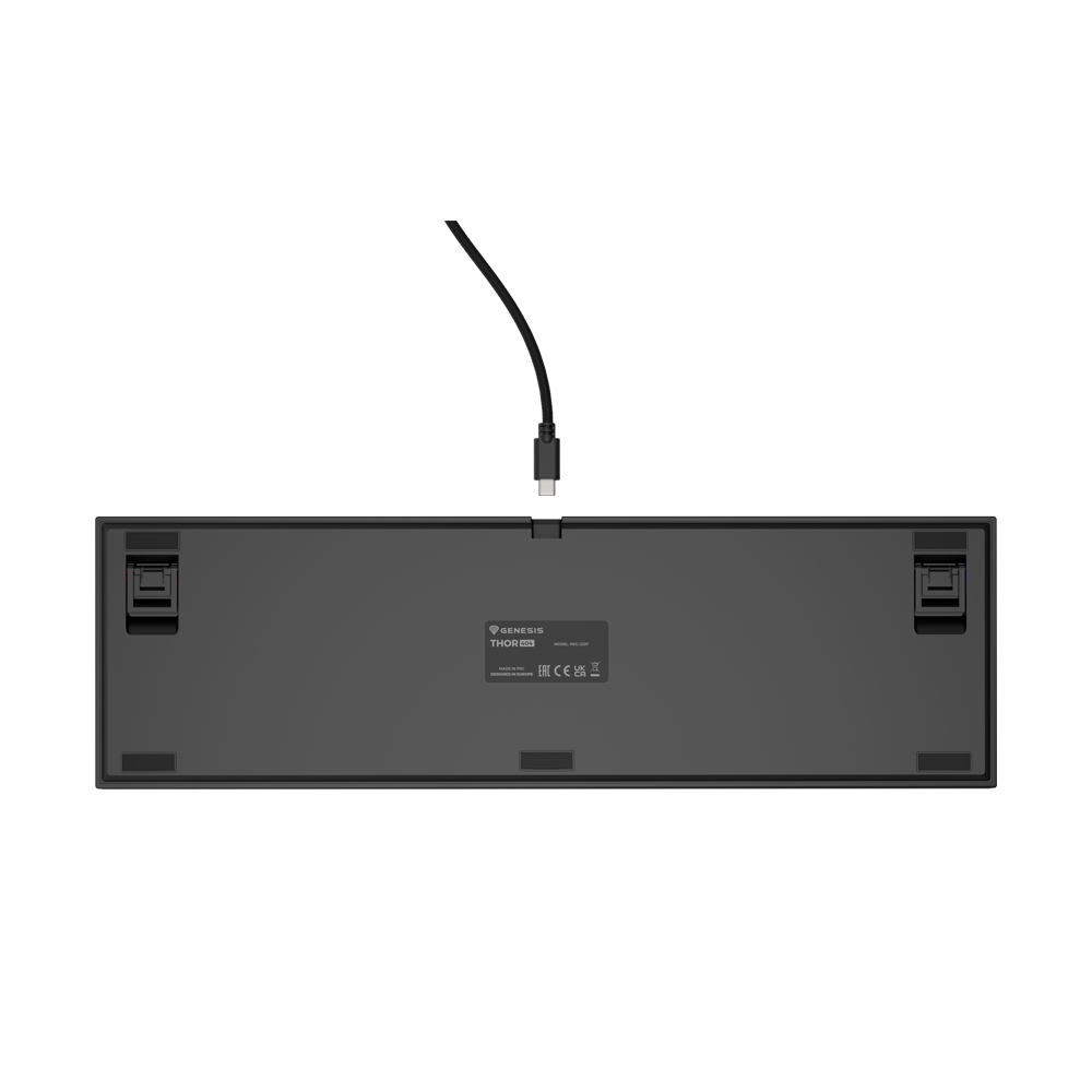 Genesis Mechanical Keyboard Thor 404 US Layout RGB Backlight Mechanical Black Gateron Yellow Pro - Image 4