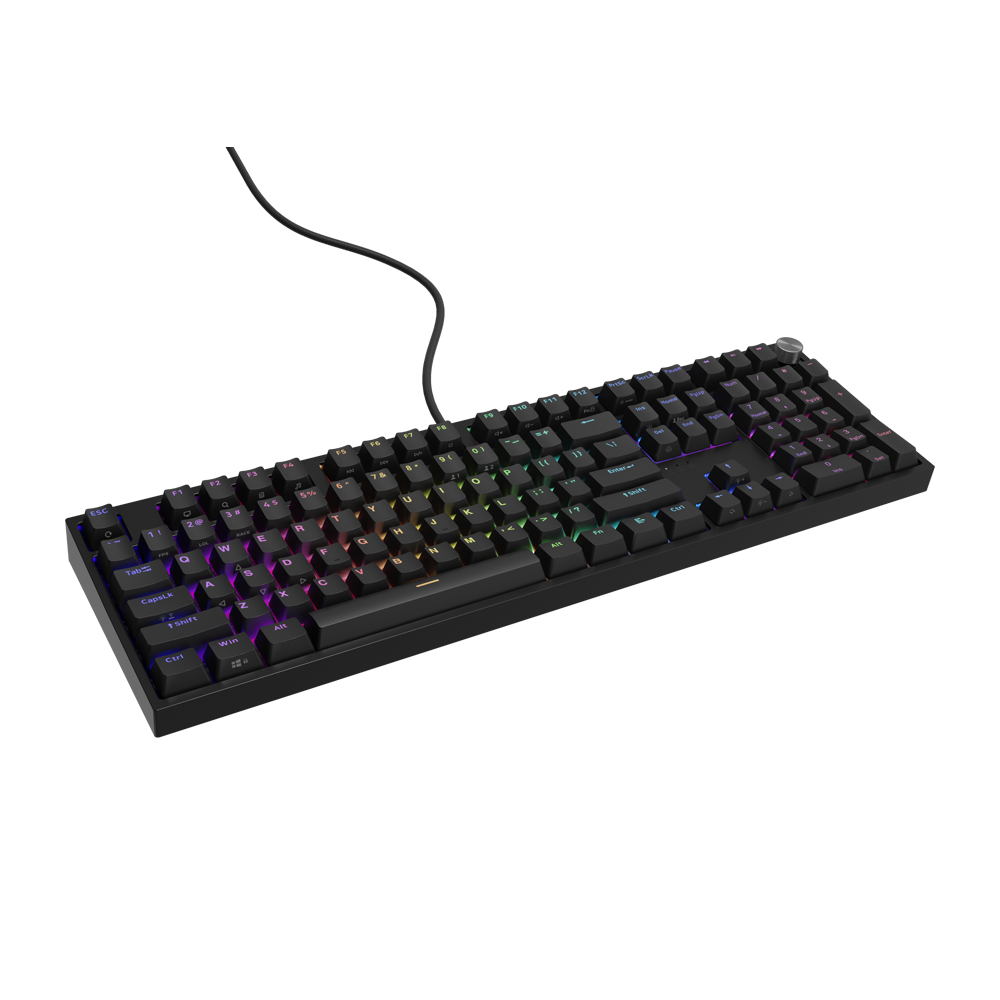 Genesis Mechanical Keyboard Thor 404 US Layout RGB Backlight Mechanical Black Oetemu Peach Silent - Image 2