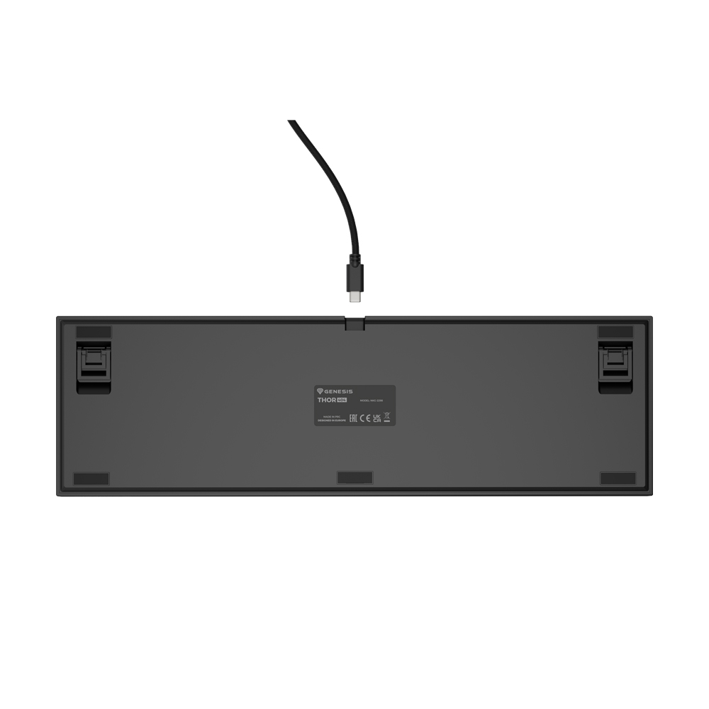 Genesis Mechanical Keyboard Thor 404 US Layout RGB Backlight Mechanical Black Oetemu Peach Silent - Image 4