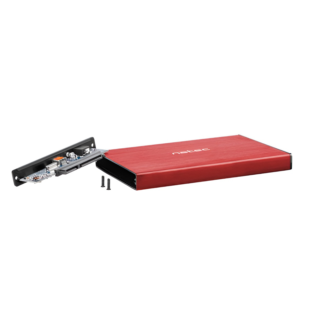 Natec External HDD/SSD Enclosure Rhino Go SATA 2.5" USB 3.0, Red - Image 3