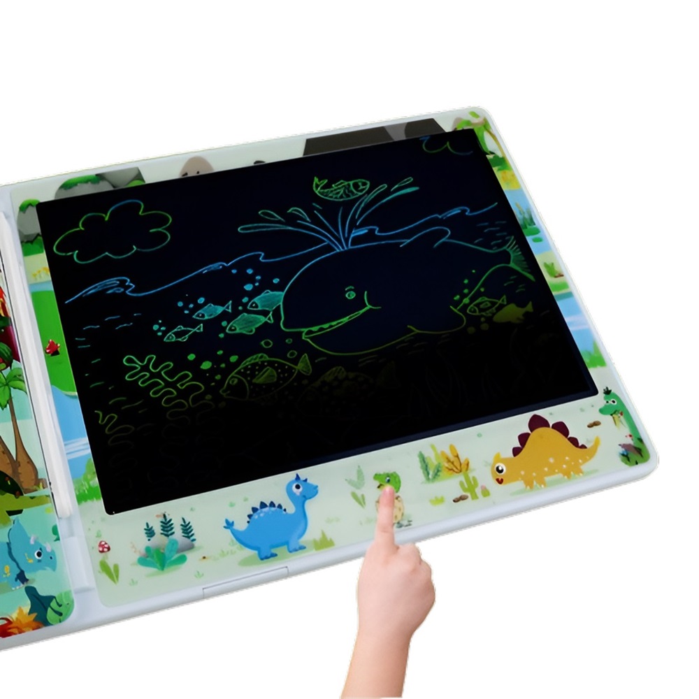 Newlight LCD writing tablet 8.5”with Talking Flash Card, Educational Toy, Green - Image 3
