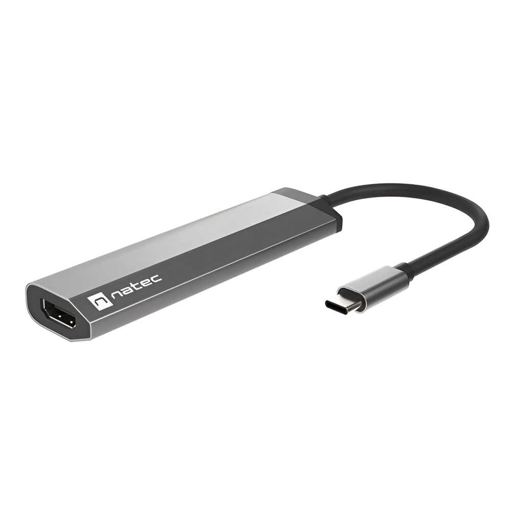 Natec Fowler Slim Usb-C Multiport Adapter 4 In 1 2x Usb 3.0 Hub, Hdmi 4k, Usb-C PD - Image 2