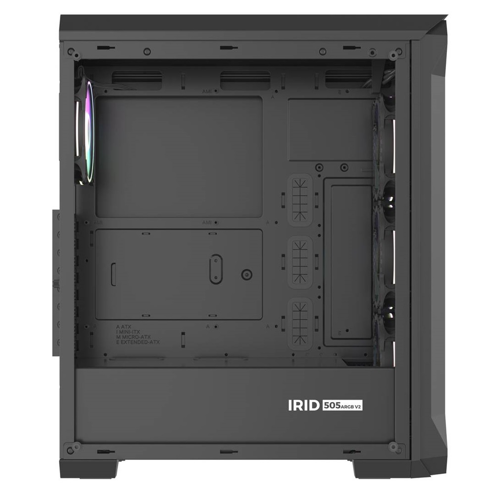 Genesis Case Irid 505, ARGB, Midi, USB 3.0 Panel, 4 Fans Included, Tempered Glass - Image 4