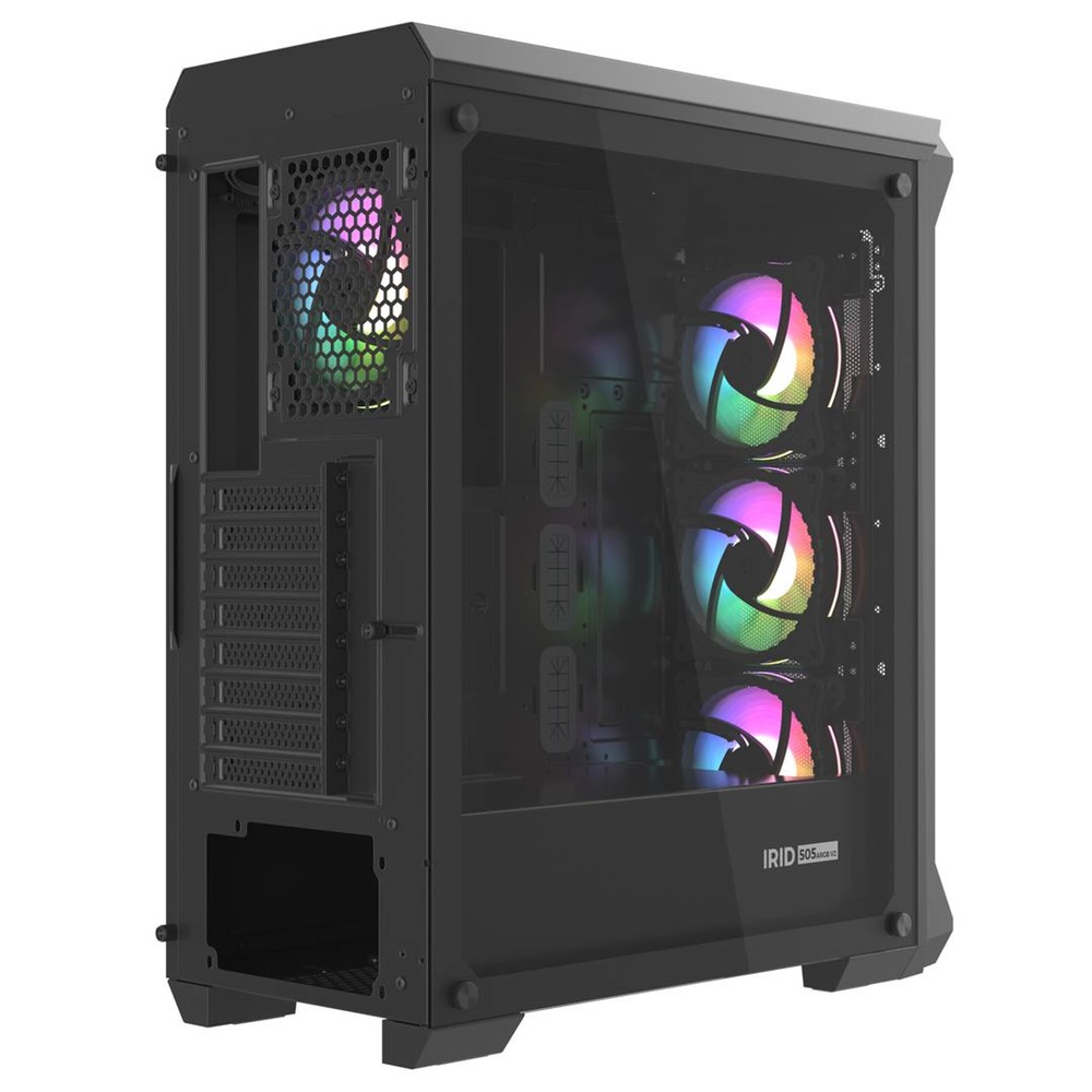 Genesis Case Irid 505, ARGB, V2 MATX Mini Tower Window, Black - Image 2