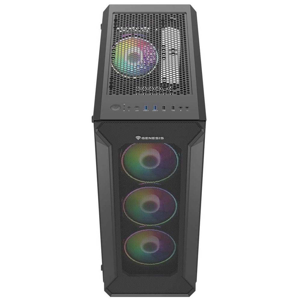 Genesis Case Irid 505, ARGB, V2 MATX Mini Tower Window, Black - Image 4