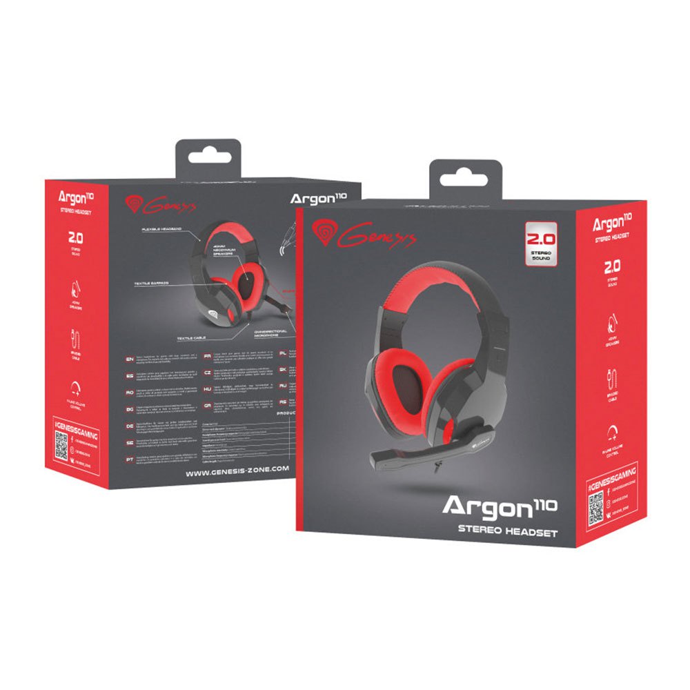 Genesis Headset Argon 110, Stereo, Black-Red - Image 3