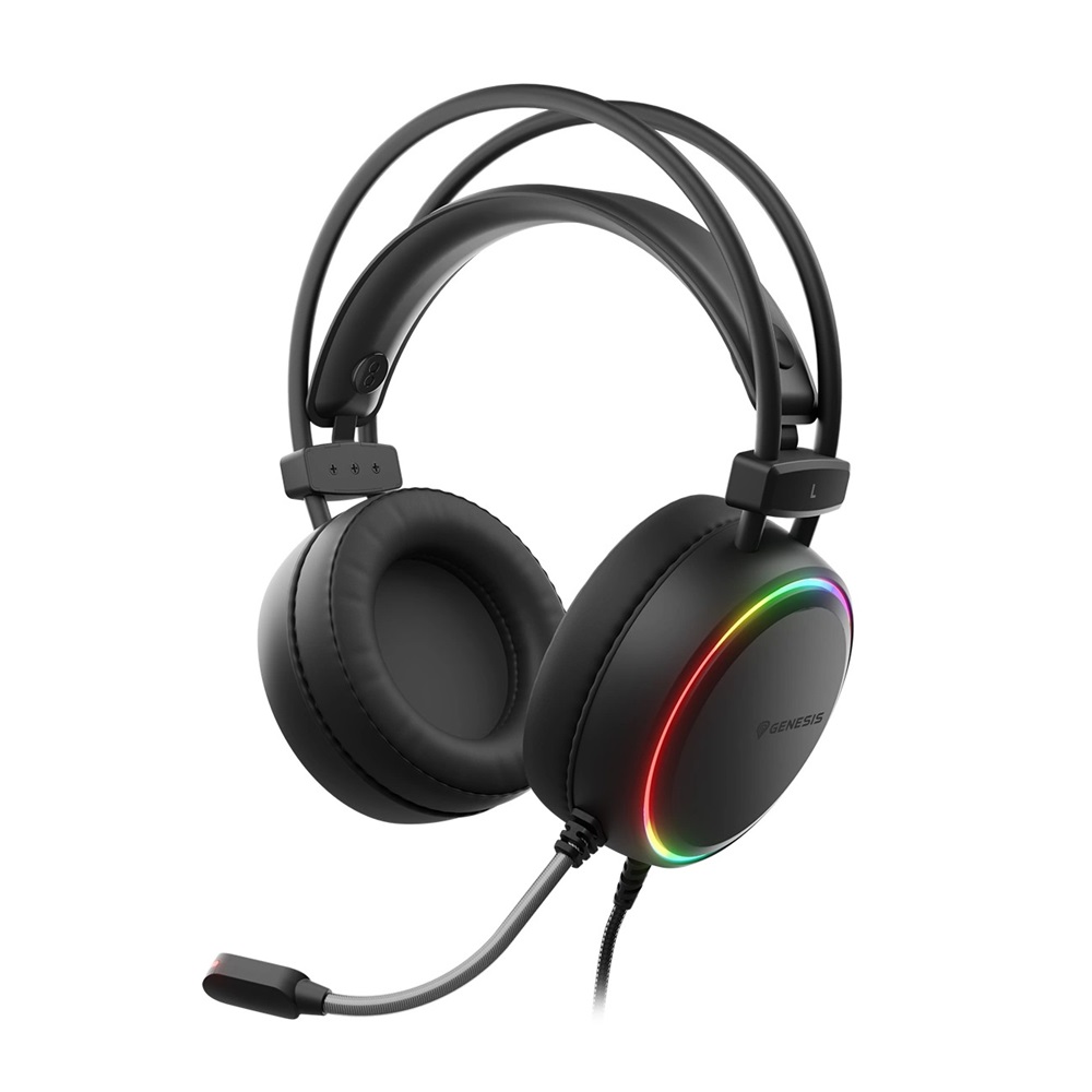 Genesis Headset Neon 613 with Microphone Stereo, RGB, Black