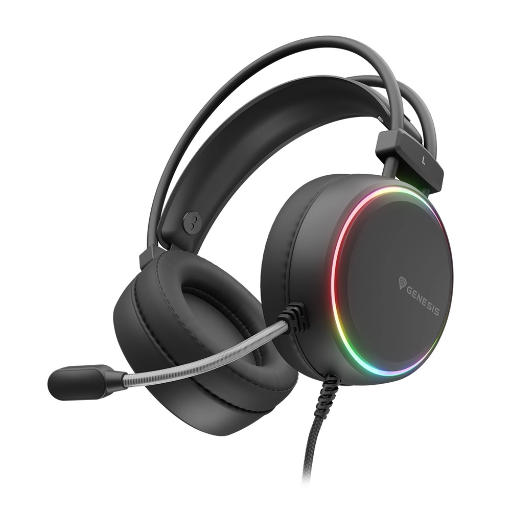 Genesis Headset Neon 613 with Microphone Stereo, RGB, Black - Image 2