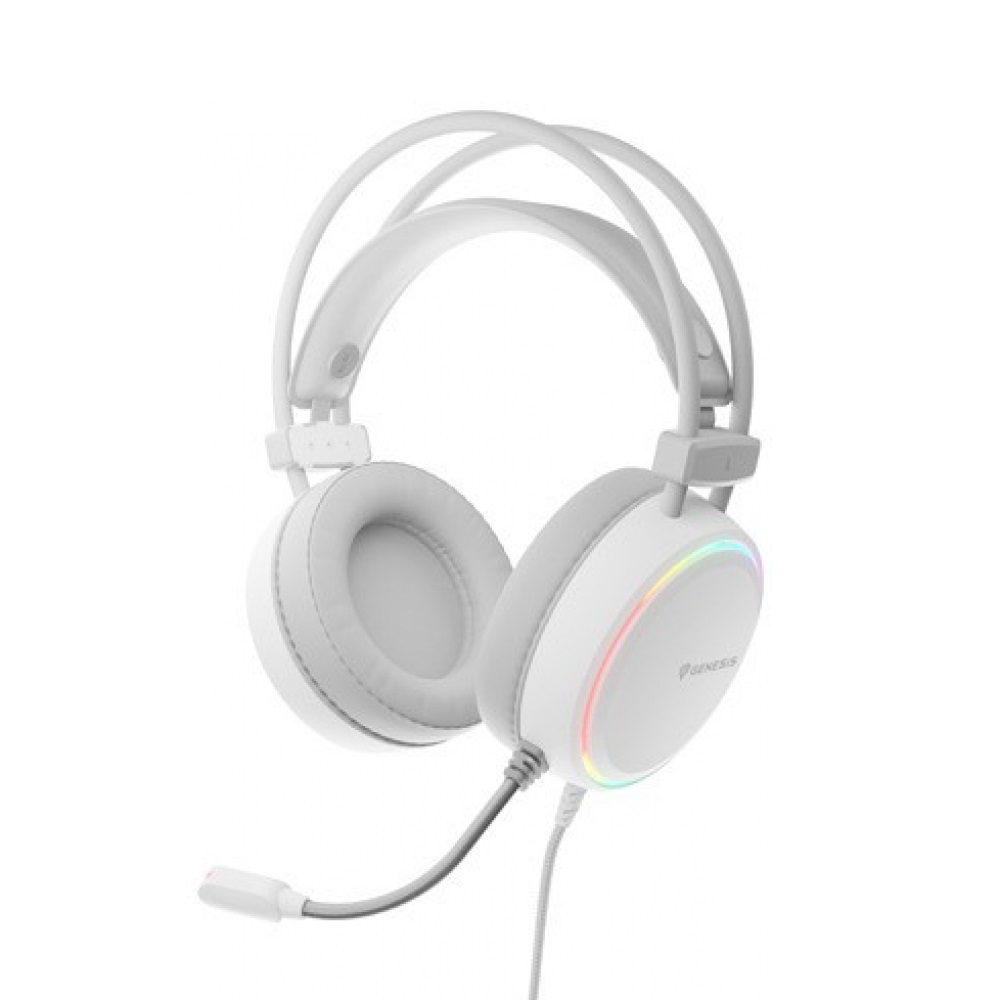 Genesis Headset Neon 613 with Microphone Stereo, RGB, White