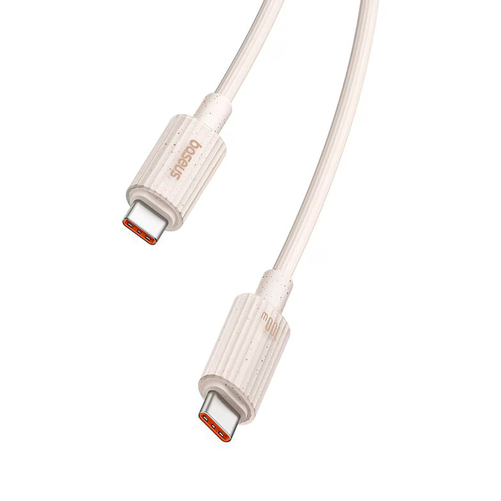 Baseus Cable Habitat Series Type-C to Type-C 5A 100W 1m, Wheat Pink - Image 2
