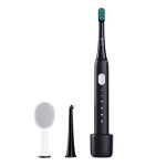 Infly Electric Toothbrush P60 with 5 Brush Heads, Black
