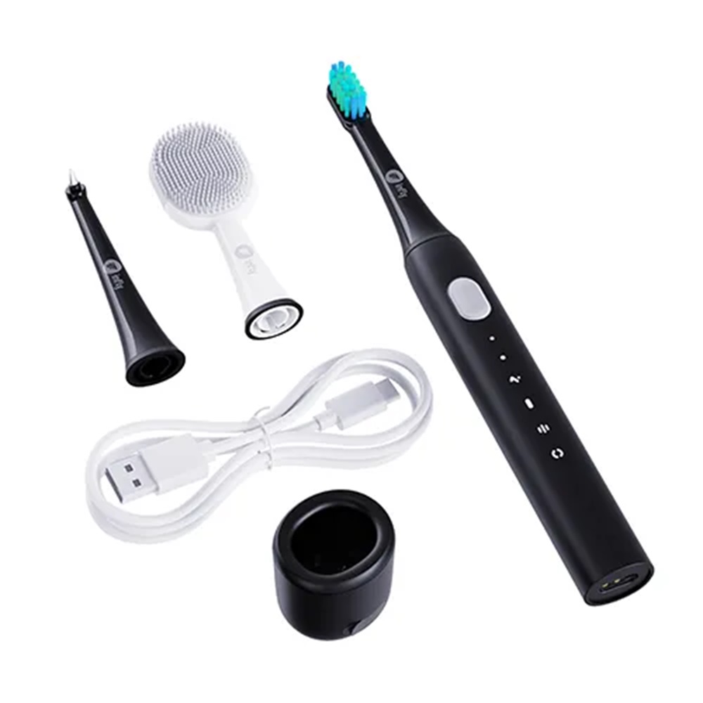Infly Electric Toothbrush P60 with 5 Brush Heads, Black - Image 2
