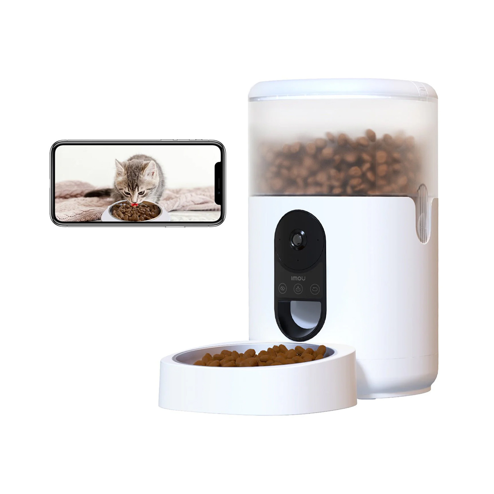 imou Smart Pet Food Feeder 2.5K Panoramic View 4L PF1, White - Image 2