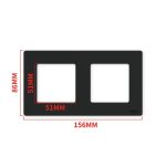 Moes Star Ring Switch Panel EU Version 2 Gang, Grey