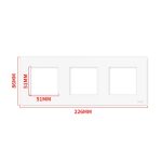 Moes Star Ring Switch Panel EU Version 3 Gang, White