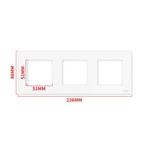 Moes Star Ring Switch Panel EU Version 3 Gang, White